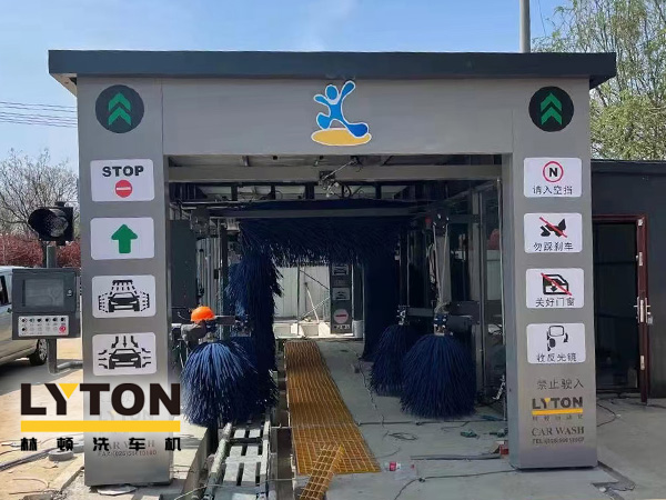 河北中石化林頓FX-80系列隧道連續(xù)式全自動洗車機投入安裝階段